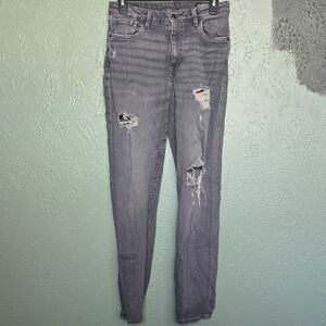 Buffalo David Bitton Gray Skinny Distressed Jeans
